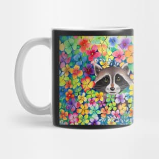 Flower Racoon Mug